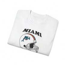 Camiseta personalizada de casco de fútbol de los Miami Dolphins UNISEX - Negro - Ver 8