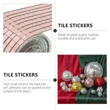 5x5mm Self-Adhesive Acrylic Mirror Tiles, Mini Square Sticky Back Mosaic For DIY Disco Ball, Art Crafts, Home Interior Wall Decor - 銀色 - 查看 5
