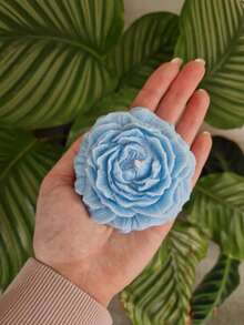 1pc Peony Flower Silicone Mold, Suitable For DIY Candle Mold, Creative Handicraft Mold - Grey - View 6