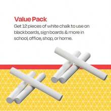 Dustless Chalkboard Chalk - Pack Of 12 - White - 084832 - White - View 5