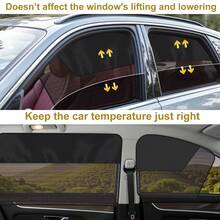 4pcs Magnetic Car Side Window Curtains, Semi-Sheer Sunshade Curtains, Blocking UV Rays And Providing Privacy - Curtain - View 9