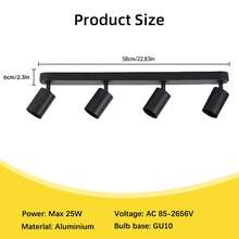 CANMEIJIA GU10 Black Linear/Round Recessed Ceiling Light, Aluminum Modern Home Decor LED Downlight, Replaceable GU10 Bulb, Suitable For Living Room, Dining Room, Bedroom, Kitchen, Hallway, Cafe, Exhibition Hall, Reading Room, Hotel, Clothing Store, Showroom