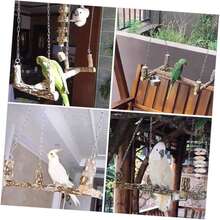 鹦鹉健康互动架 | 胡椒木秋千和咀嚼玩具组合 | 为您的爱鸟提供活跃的玩耍空间和健康的喙部活动场所