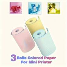 3/12 Rolls 57mm Thermal Paper White Background Black Text For Mini Printer Instant Camera Photo Labels To-Do Notes