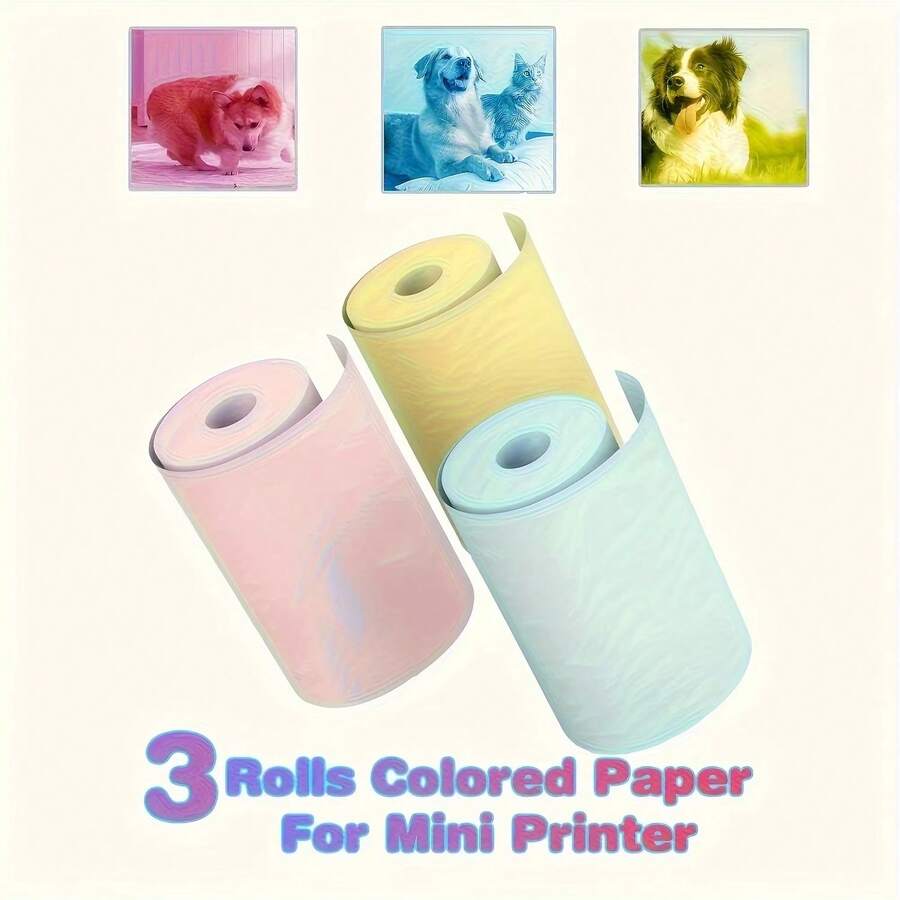 3/12 Rolls 57mm Thermal Paper White Background Black Text For Mini Printer Instant Camera Photo Labels To-Do Notes