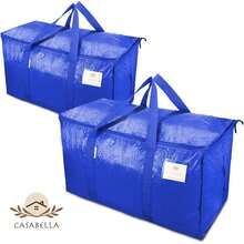 Extra Large And Ultra-Durable 24 Gallon Collapsible Moving Bag With Handles, Zipper And Label Pockets. - 2 Counts - View 1