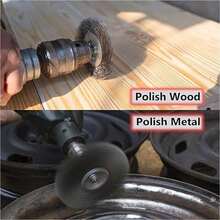 13PCS Rotary Copper Wire Cleaning Wheel Cup Brush Drill Attachment Bit Set Tool - 13PCS - View 8