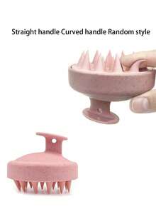 1个温和硅胶头皮按摩刷，干湿两用洗发工具，深层清洁并放松头皮，男女通用护发配件，家居浴室装饰，秋季/返校季装饰