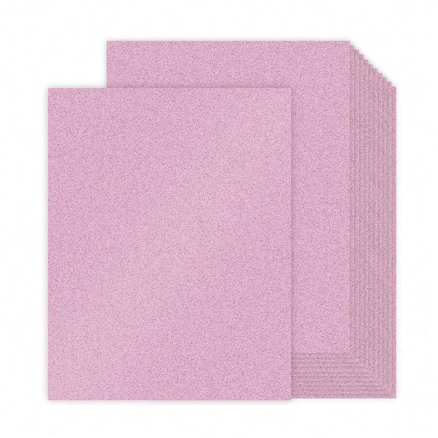 30 Sheets Pink Glitter Cardstock 8.5 X 11 Inches, Heavyweight 230gsm Premium Sparkling Card Stock Paper For Card MaFKing DIY Craft Party Decoration Schoolsss Student Supplies (Pink) - Pink - 查看 1