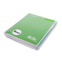 Spiral Notebooks - 1 Subject, 70 Sheets, WIDE Ruled, 8in X 10in, Bulk Pack, Primary Color Covers, Set Of 6 - For Schoolsss, Office, Business, Professional (04656) - Solid-wideRuled - View 10
