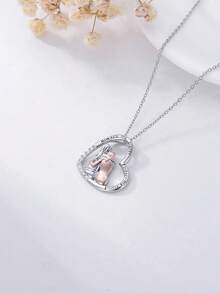 THINTIME 1 pieza Collar con colgante de corazón de mejor amigo de moda - Multicolor - Ver 3