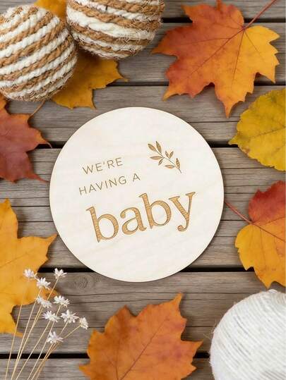 1件木质标牌，婴儿木质公告板，孕妇礼物，婴儿纪念品，婴儿房装饰