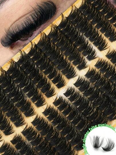 13 racimos de pestañas postizas esponjosas, pestañas gruesas, pestañas postizas DIY, pestañas alargadoras extra densas, pestañas postizas individuales rizadas, pestañas extra voluminosas, adecuadas para diversas ocasiones como bodas, fiestas, amigables para DIY