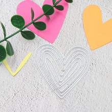 1 Piece Of Heart-Shaped Metal Cutting Mold, Planner Knife Mold Material, DIY Cutting Book Embossing Cutting Knife Mold, Handicraft Metal Mold, Die-Cutting Envelope For Making Cards, Photo Album Cards, Embossed Paper Crafts, Photo Album Stamps, Cards, Birthday And Holiday Gifts, Suitable For Collage Artists And Paper Art Enthusiasts - Silver - View 4