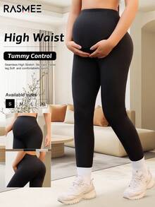 This Black Maternity Yoga Leggings Are As Smooth And Soft As Butter, Providing An Extremely Comfortable And Form-Fitting Wearing Experience. The U-Shaped/Full-Coverage High-Elasticity Waistband Design Effectively Prevents Slipping And Sagging, Making It An Ideal Choice For Home Leisure And Prenatal Exercise. The Simple Solid Color Exudes A Fashionable Style.