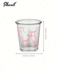 shoxil 1pc Cute Girl Bow Polka Dot Matcha Cup, Mug, Milk Cup, Cup, A Cup Of Coffee, Espresso Cup, Oatmeal Breakfast Cup, Couple Pair Mugs, Coffee Cup, Glass Cup, Valentine's Day Gift, Handheld Cup, Applicable For Afternoon Tea, Bedroom, School, And Office - Glass - View 8