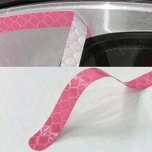 40pcs Reflective Car Wheel Stickers, Universal Size, Luminous Stripes, For Automotive Wheel Hub Decoration, Pink & Purple - Durable Paper Material - 40pc Car Reflective Wheel Stickers - View 7