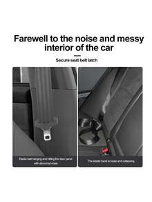 2/4 piezas Clips de fijación del cinturón de del automóvil, Soporte del cinturón de del automóvil, Estabilizador del cinturón de , Sujetador ajustable, Tope del cinturón de universal - A - Ver 6