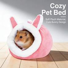 1 chiếc ổ bông cho chuột hamster, nhà ngủ ấm áp mùa đông cho thú cưng nhỏ, giường ngủ mùa đông mềm mại dễ thương, màu ngẫu nhiên - Nhiều màu - Xem 4