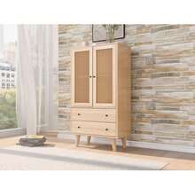 Dining Room Living Room Sideboard Chest Of Drawers Standing Cabinet Storage Sideboard TV Table With Doors And Drawers Sideboard With Large Storage Space Width 60 Cm - Khaki - View 5