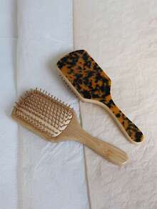 1pc Customized Laser Engraved Air Cushion Hair Comb, Personalized Acrylic Shiny Pearl Textured Name Design, Unique Bridesmaid Party Gift, Gift For Her/Mom - Multicolor - View 3