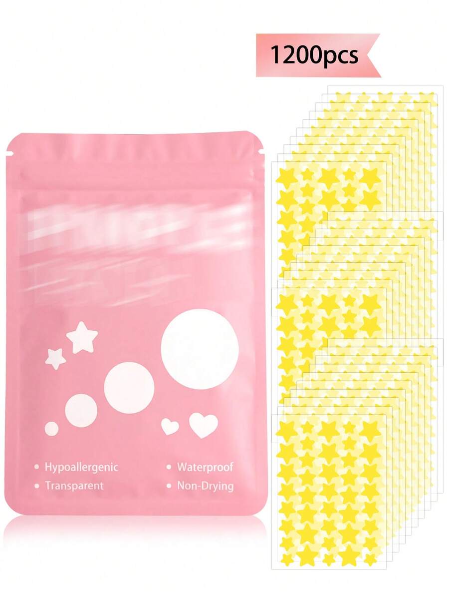 Star-Shaped Face Patches - Gentle & Non-Irritating, Decorative Face Stickers, Waterproof & Breathable, Essential Daily Face Stickers, Convenient To Carry, Suitable For Travel, Gatherings, Makeup Tips, Perfect Props For Photos, Essential For Face Painting