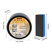 1支金属抛光膏 - 除锈、去氧化、恢复光泽 | 不含研磨剂，持久光亮，适用于厨房用具、汽车轮毂、家具五金和珠宝首饰