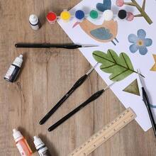New 8Pcs Detailing Paint Brush Set, Miniature Paint BrushSet For Fine Detail Painting, Fine Brush Small Painting Brushfor Art, Crafts, Acrylic, Watercolor, Oil, Model, Face - Image Color - View 6