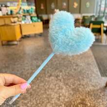 4/2pcs/1pc Heart & Rainbow Ballpoint Pens, Fluffy Pens, Suitable For Valentine's Day Gifts, Cute Gift Pens, Writing, Back To School, Gifts, Plush Ball Pens - Multicolor - View 8