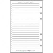 Compact Size Login Password List, Sized And Punched For Franklin Covey Compact And Other Notebooks (4.25\ X 6.75\) - LoginPasswordList - View 3