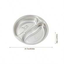 WORTHBUY Vaporera de Alimentos de Acero Inoxidable 304 Bandeja de Vapor Multifuncional Dividida 2 Rejillas Soporte de Vapor Herramienta de Cocina - l - Ver 2