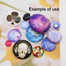 [Multiple Sizes Available] Transparent Round Glass Cabochons, High Clarity Timeless Gems, Fridge Magnets, Jewelry DIY Supplies, 30/50/100/200pcs - Clear Glass Cabochon - View 5