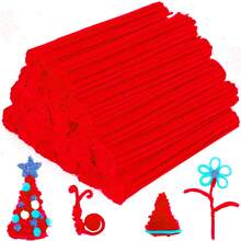 1000根30厘米长毛绒清洁棒，适用于手工制作、毛绒棒、DIY工艺材料、情人节和母亲节创意手工DIY装饰品 - 彩色 - 查看 27