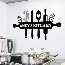 1/4pcs Creative Kitchen Quote Wall Art Welcome Sign Lettering Decal Waterproof PVC Mural For Family Cooking Area Fridge Tile Background Wall Ornament DIY Prop Baking Accessories - Multicolor - View 7