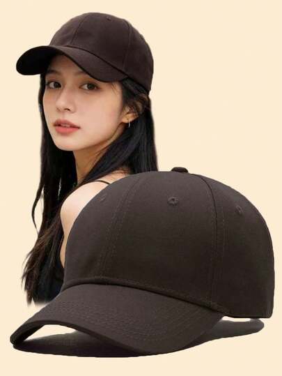 1 قبعة رياضية بيسبول قابلة للتعديل باللون الخاكي مع إبزيم معدني، مناسبة للأنشطة الخارجية