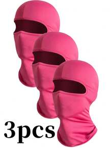 1/2/4pcs Unisex Plain Balaclava Ski Mask, Suitable For Daily Wear, Cycling, Sun Protection, UV Protection - Style E - View 14