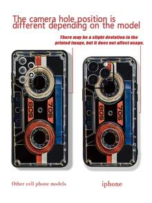 1pc Perforated Magnetic Painted Thick Anti-Drop Protective Phone Case Compatible With IPhone, Redmi - Multicolor - View 7