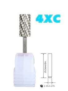 1pc 5.35mm Tungsten Carbide Barrel Nail Drill Bit, Manicure Accessory