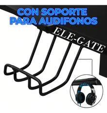 Escritorio Ergonómico Gamer De Alta Calidad Color Negro - Negro - Ver 4