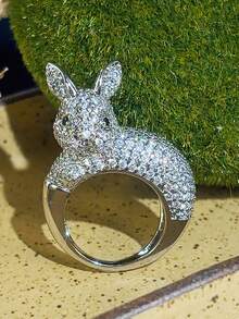 1 PC Cute Cubic Zirconia Ring For Women For Women For Wedding Engagement Party Jewelry Valentine's Day Gift - 1# - View 6