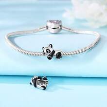 Cute Panda Animal 925 Sterling Silver Charms For Bracelets And Necklace Dangle Pendants Butterfly Elephant Dog Bead Jewelry Present For Women Family Friends - A-可愛熊貓吊墜 - 查看 3