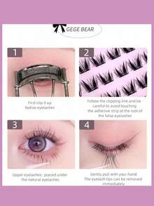 24 Animal Series Glue-Free False Eyelashes,Long-Lasting High Viscosity,Curled Natural And Light False Eyelashes - L - View 7