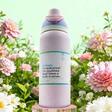 0waIaa Pink Aquarius Bottle, With A Capacity Of 32 Oz (945 Ml), Can Retain Heat For Up To 24 H. It Can Keep Both Hot And Cold Beverages Warm, Suitable For Brewing Coffee And Making Iced Drinks. The Design Is Exquisite And It Is Suitable For Use In Various Occasions Valentine's Day. - Hồng - Xem 7