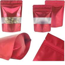 Bolsas pouch Yuu-Goo variedad de colores 50 UNIDADES cierre hermtico de cremallera,perfecto para almacenamiento de comida,especias,avena) (1000 g, Negro ventana) - 1000 g+black1 ventana - Ver 15