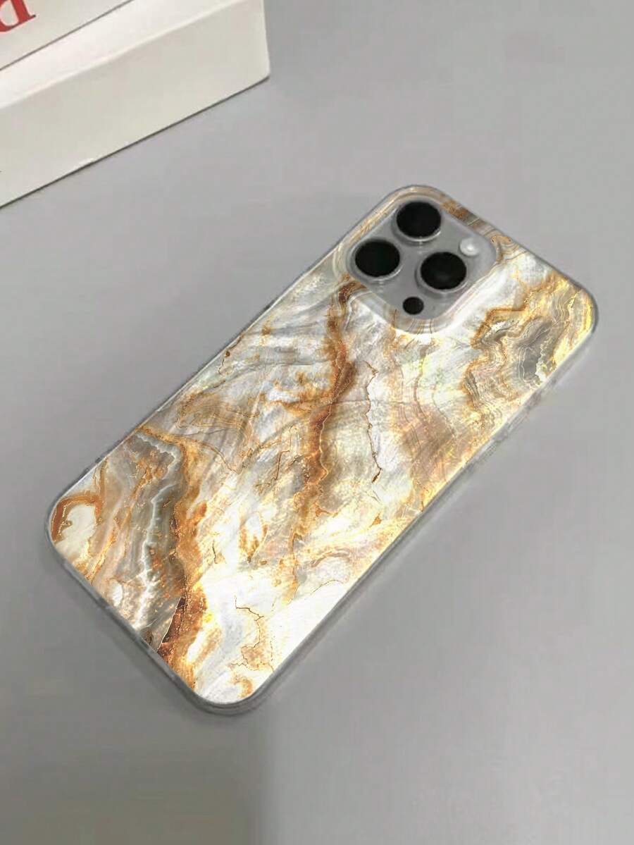 Marble Pattern Painted Minimalist Shockproof Soft Phone Case Compatible With IPhone 17/17 Pro/17 Pro Max/16/15 XR/7/8/16 Pro Max/13/13 Pro Max/14 Pro Max, Galaxy S25/S25 Plus/S25 Ultra, A16/A36/A26/A56, S24 - Multicolor - View 1
