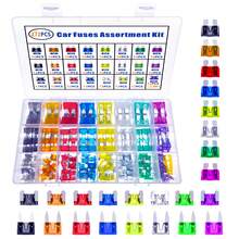 272 件装汽车刀片式保险丝套装 - 2A 至 35A - 适用于汽车、卡车和摩托车的迷你型保险丝，带包装盒