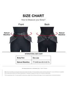 Women Fashion PU Leather Corset Belt, Punk Plain Wide Belt, Gothic Wide Peplum Waist Cincher Belt,Waist Peplum Belt, Corset Belt Skirt Street Style Daily Outfit. - 黑色 - 查看 7
