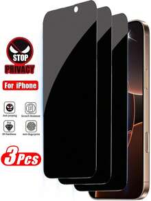 3pcs 9H Hardness Privacy Screen Protector Compatible With IPhone X/Xs/XS Max, 11/11 Pro/11 Pro Max, 12 Mini/12/12 Pro/12 Pro Max, 13/13 Mini/13 Pro/13 Pro Max, 14/14 Plus/14 Pro/14 Pro Max, 15/15 Plus/15 Pro/15 Pro Max, 16/16 Plus/16 Pro/16 Pro Max, 17/17 Air/17 Pro/17 Pro Max