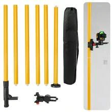 13.5ft/4.2m Professional Laser Level Pole Adjustable Telescoping Pole Multi- Functional Fine- Tuning Bracket With 1/ 4" And 5/ 8" Thread Adapters, Includes Carrying Bag - 4.2M - View 1