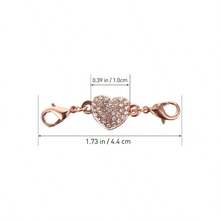 4 Piezas Extensor De Joyera Para Collar, Pulsera Y Tobillera, Broche De AleaciN Con DiseO De CorazN, FCil De Ajustar Y Desmontar, DecoraciN Para ReparaciN De Joyas - Rosa de oro - Ver 9